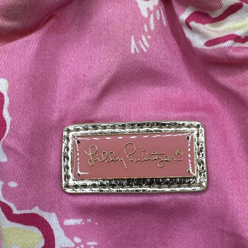 Lilly Pulitzer Dress to Impress Clutch Hotty Pink Day Lilly Bamboo  MSRP $98 - Picture 3 of 10